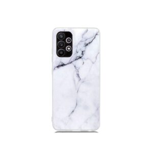 Capa Silicone Marble Samsung Galaxy A32 4G Branco