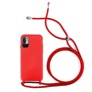 Capa Silicone Líquido Com Cordão Xiaomi Redmi Note 11 Pro Vermelho