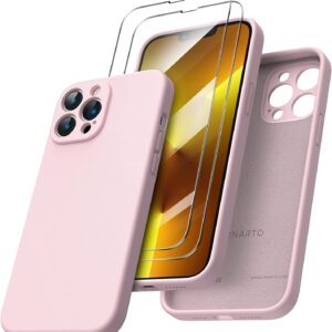 Capa Silicone 3D Rosa iPhone 13 Pro com 2 películas vidro temperado