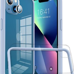 Capa Bumper Case Lilás iPhone 13 Pro com 1 película vidro temperado 1 proteção lente