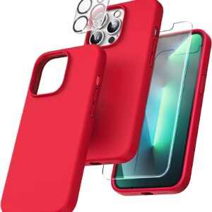 Capa Silicone Vermelho iPhone 11 Pro com 1 película vidro temperado 1 película camera