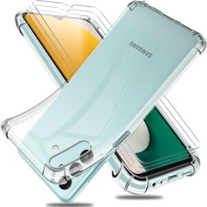 Capa Silicone Antichoque Samsung Galaxy A13 5G com 3 películas vidro temperado Transparente