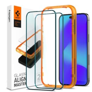 Película Spigen ALM GLASS 2-Pack iPhone 14 Pro Black