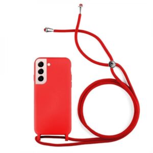 Capa Silicone Líquido Samsung Galaxy S21 Plus Cordão Vermelho