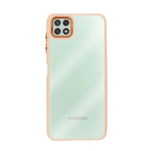 Capa Silicone Cristal Transparente Samsung Galaxy A22 5G Rosa