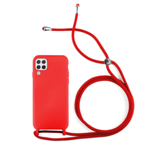 Capa Silicone Líquido Com Cordão Xiaomi Redmi 9C Vermelho