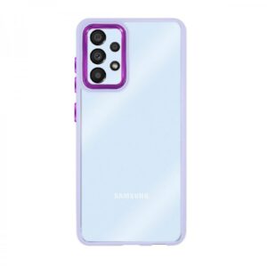 Capa Silicone Cristal Transparente Samsung Galaxy A52 5G Lilás