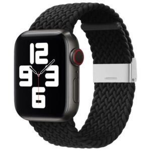 Bracelete Apple Watch Tecido Trançado (38/ 40/ 41 mm) Preto