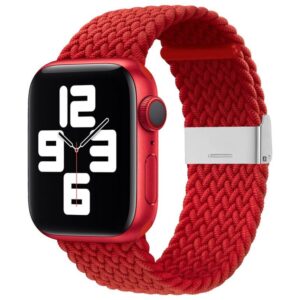 Bracelete Apple Watch Tecido Trançado (38/ 40/ 41 mm) Vermelho
