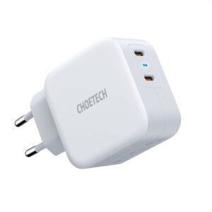 Charger Choetech Fast 2x USB Type C 40W 3A Branco