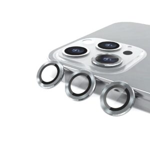Película Vidro Temperado Metálica Camera Traseira iPhone 14 Pro/ 14 Pro Max Prateado