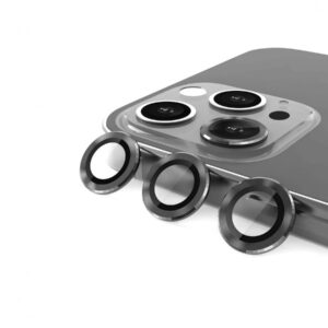 Película Vidro Temperado Metálica Camera Traseira iPhone 12 Pro Max Preto