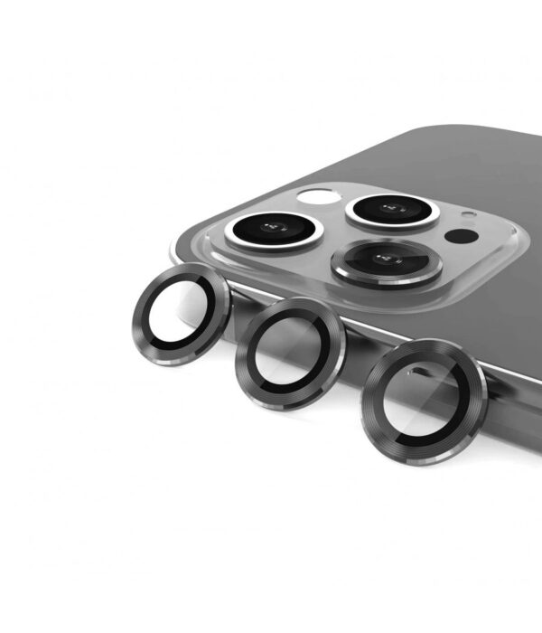 Película Vidro Temperado Metálica Camera Traseira iPhone 12 Pro Max Preto