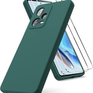 Capa Silicone Líquido com 2 Películas Xiaomi Redmi Note 12 4G Verde Escuro