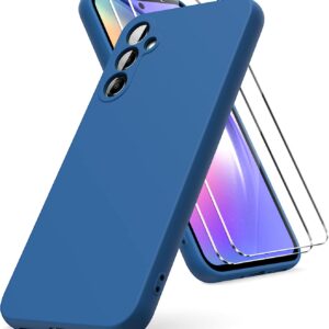 Capa Silicone Líquido com 2 Películas Galaxy A34 Azul