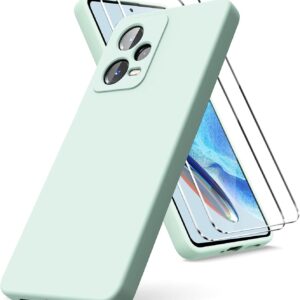 Capa Silicone Líquido com 2 Películas Xiaomi Redmi Note 12 4G Verde Água