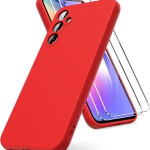 Capa Silicone Líquido com 2 Películas Galaxy A34 Vermelho