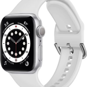 Bracelete Com Fecho  Apple Watch (42/ 44/ 45 mm) Silicone Branco