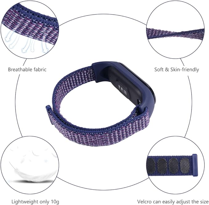 Bracelete Velcro Xiaomi Mi Band 3/ 4 Preto