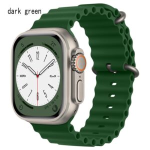 Bracelete Ocean Apple Watch Verde Escuro 42/  44/ 45/ 49 Mm