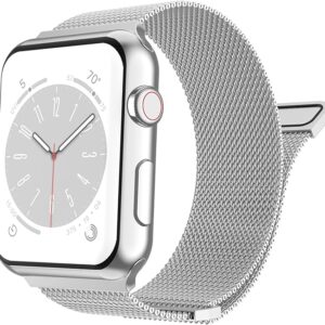 Bracelete Milanesa Apple Watch Prateado 38/  40/ 41 Mm