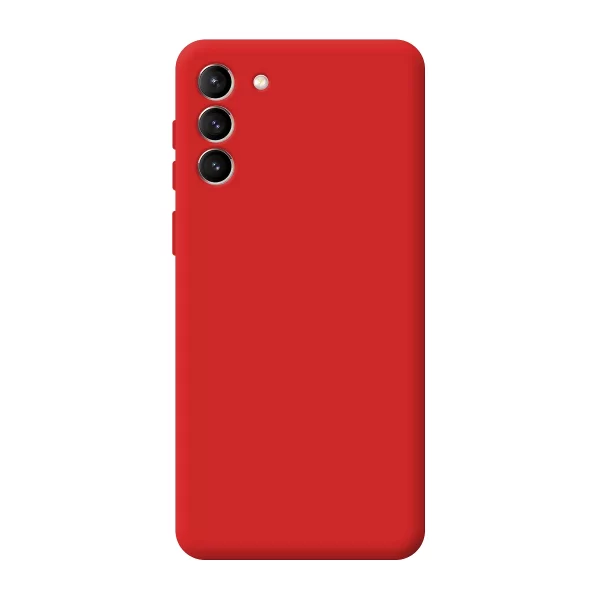 Capa Silicone Líquido Samsung S21 FE Vermelho
