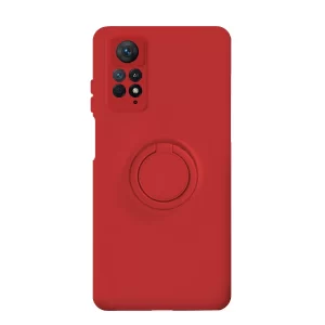 Capa Silicone Líquido Com Anel Xiaomi Redmi Note 11 Vermelho