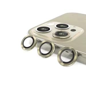 Película Vidro Temperado Metálica Camera Traseira iPhone 13 Pro/ 13 Pro Max Dourado